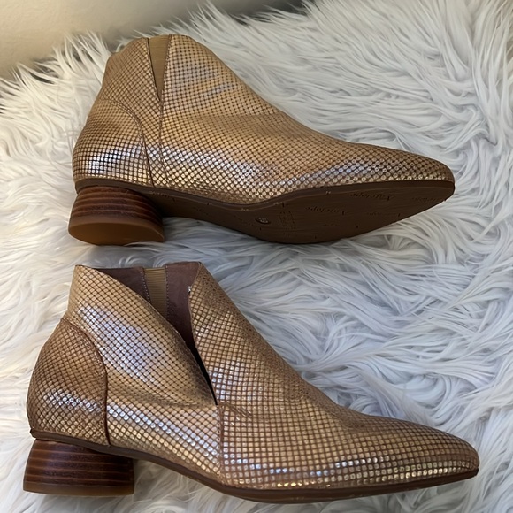 Antelope Women’s Gold Snakeskin Leather Ankle Boots Size EU 39/US 8.5 - Picture 5 of 14